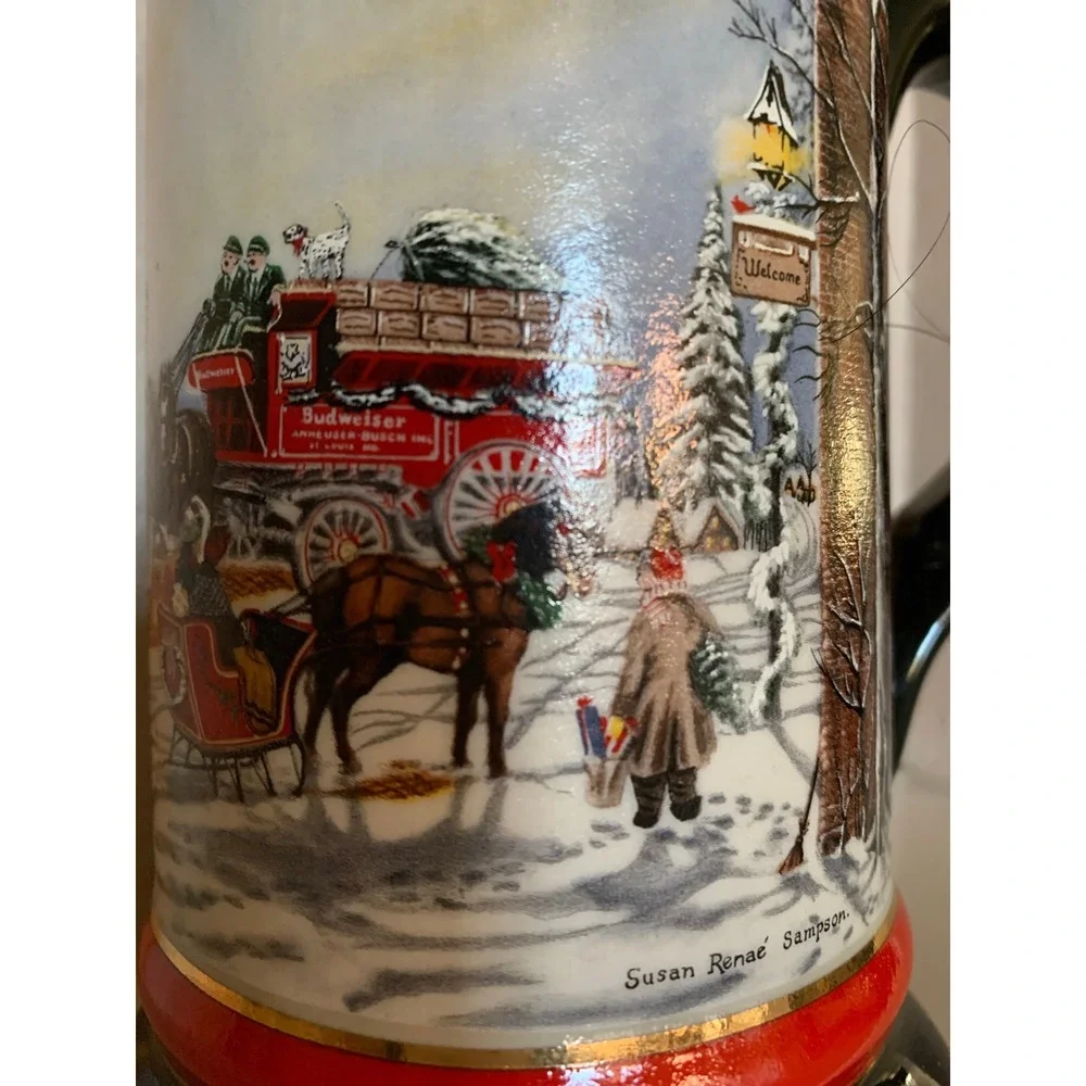 Vintage 1992 Budweiser‎ Beer Stein, Anheuser-Busch Collector Series